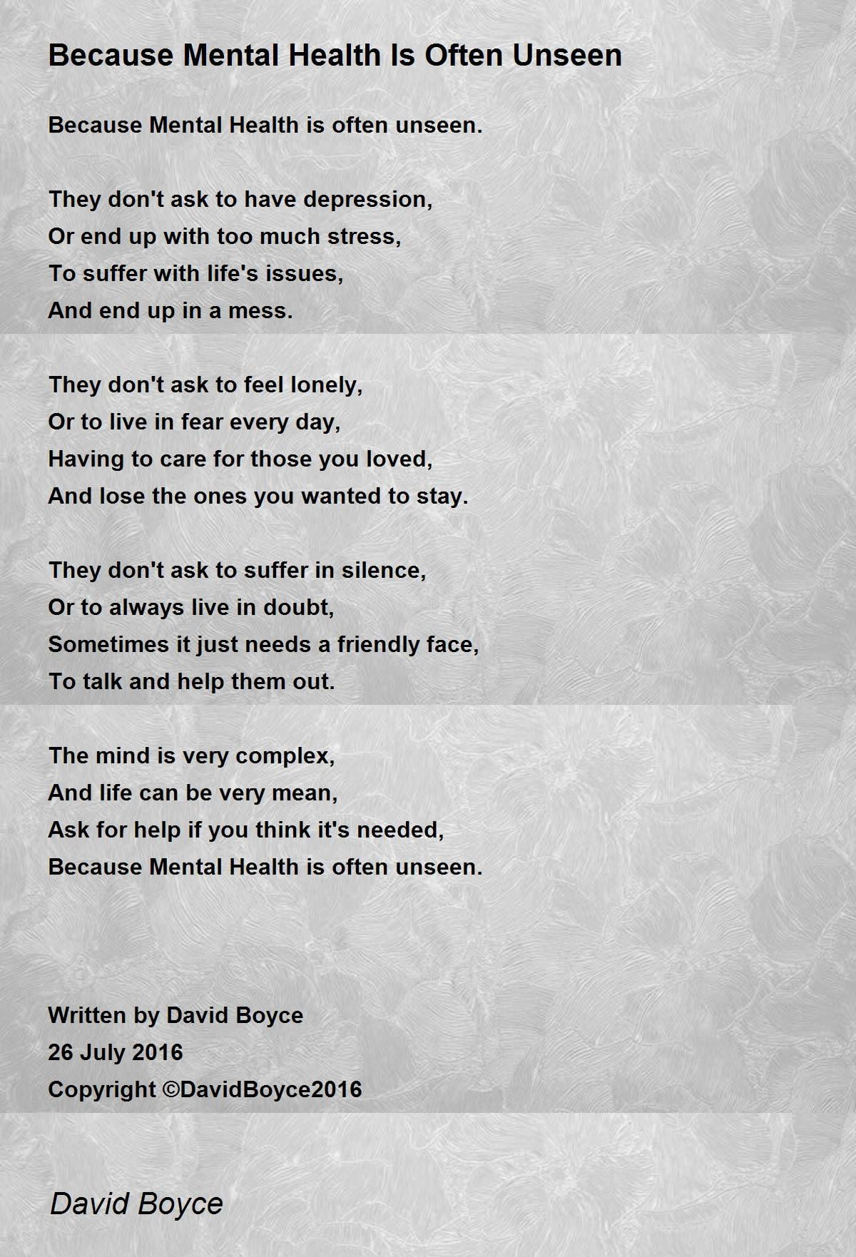 Best poems for mental health